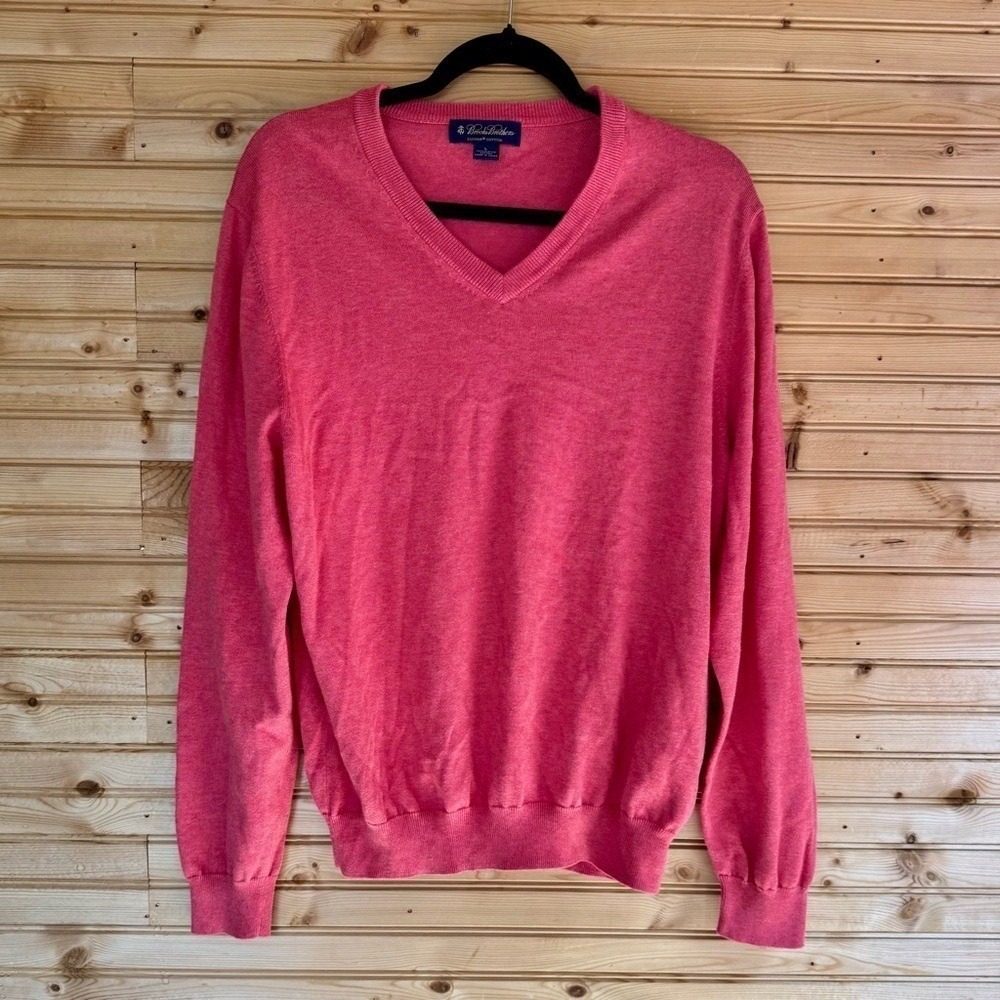 Brooks Brothers Sweater Pink Men's Large Supima Cotton Capsule Quiet Luxury Prep